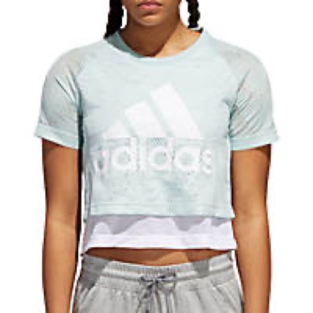 Adidas Layered Jersey Crop Top